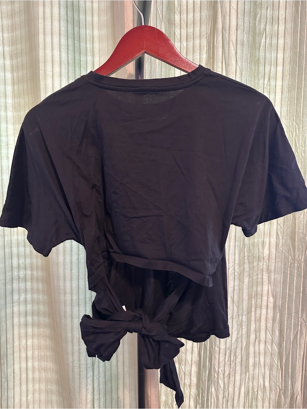 A New Day Black Tie-Back Women's Top